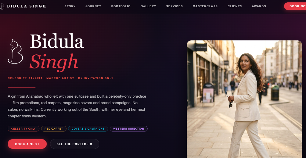 BIDULA SINGH website preview